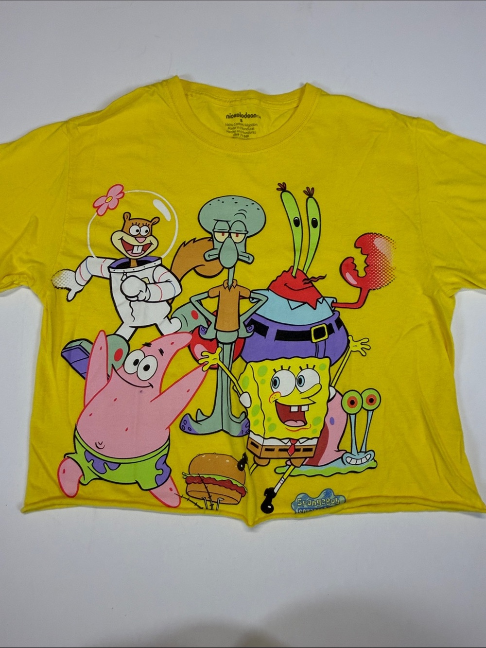 Nickelodeon Unisex Yellow Short Sleeve T Shirt Sponge Bob Size S
